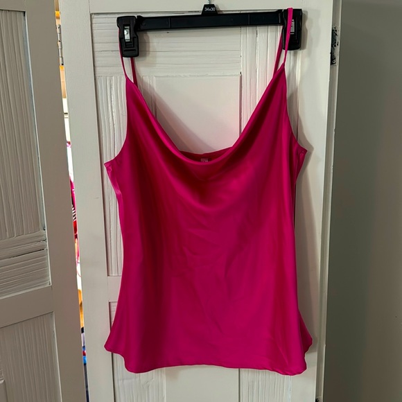 glam Tops - Hot Pink Cowl Neck Top
